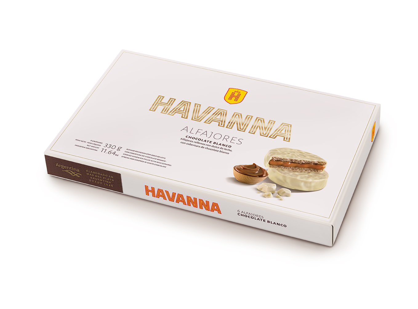 Alfajor White Chocolate – Box 6 Alfajores – Havanna USA – Alfajores