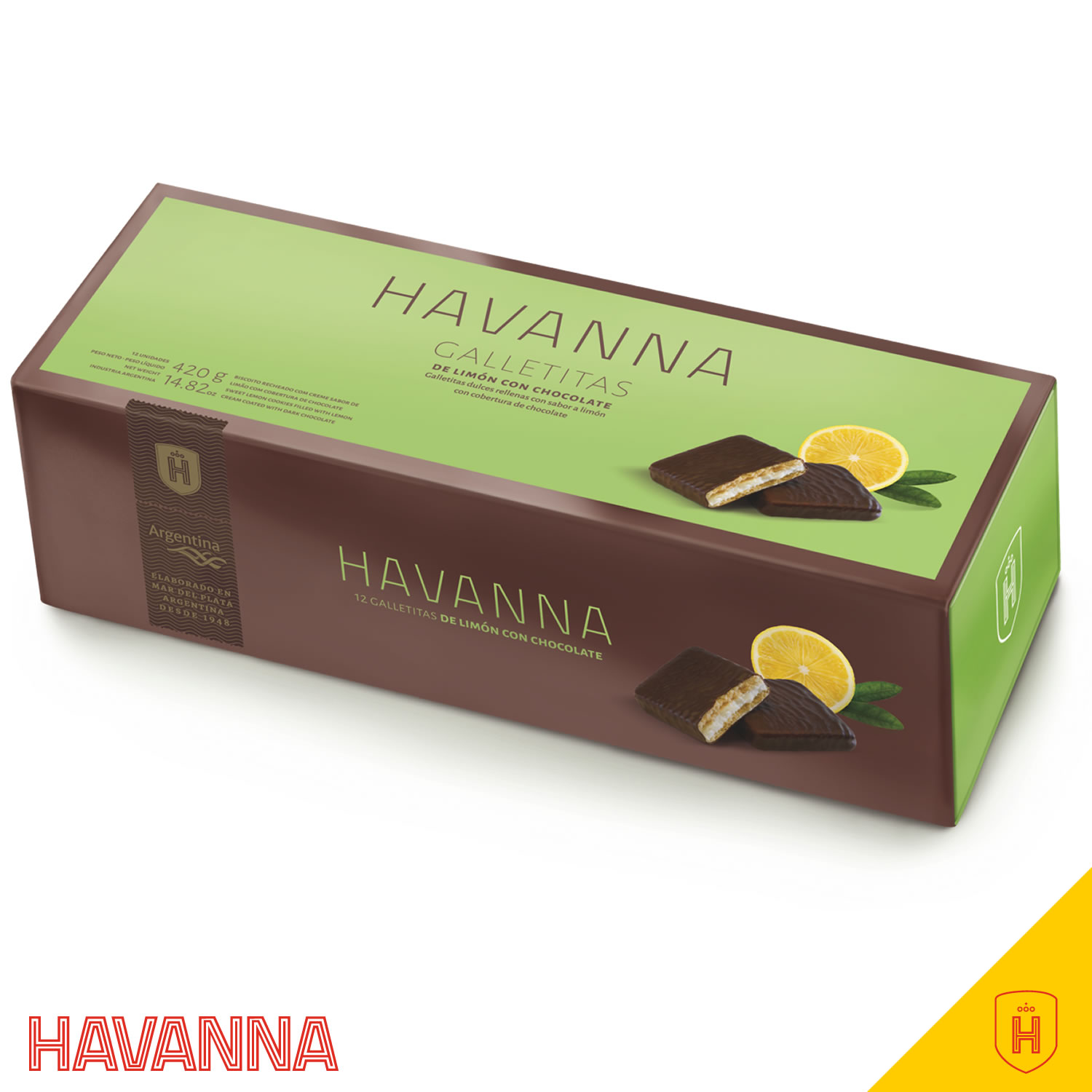 Lemon Cookies with Chocolate Box 12 – Havanna – Alfajores